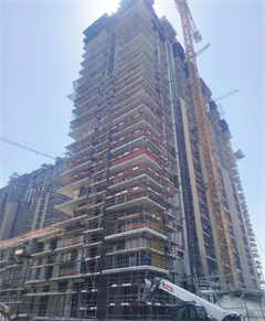Vida Residences Club Point, Dubai Hills Estate construction progress, 43.52% complete: RERA site inspection 3 Aug 2026 (photo 3)